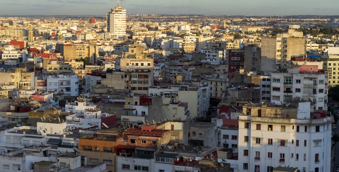 a view of a city from the top of a building